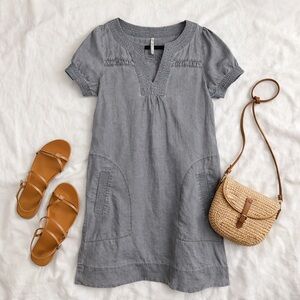 Part Two 100% Linen Shift Dress Pockets Minimalist Scandi EU32 (approx US 0-2)